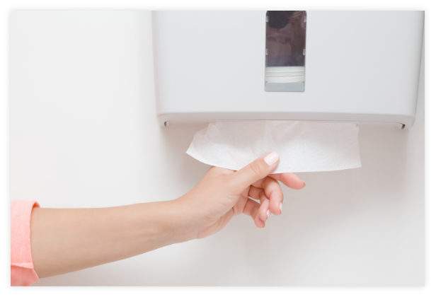 Papel de limpeza de mãos